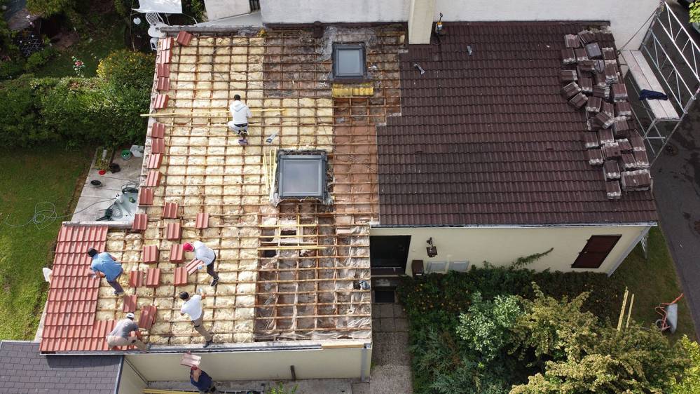 toiture en chantier